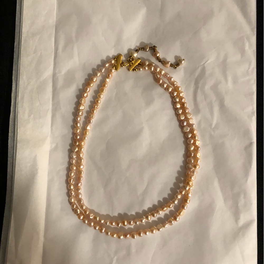 Fashion Double Strand Pearl Necklace